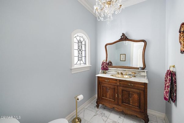 Bathroom, Chandelier, Interior, Marble