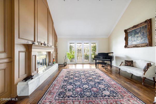 Fireplace, Interior, Piano, Wood Texture Flooring