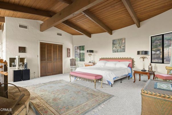 Bedroom, Interior, Wooden Beams, Wooden Ceilings