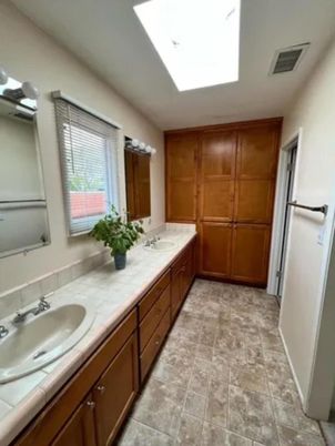 Bathroom, Dual Sink Vanities, Interior, Tile Countertops