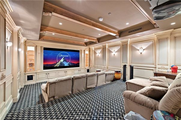 Home Theatre Room, Interior, Projection Screen, Recessed Lighting, Theatre Room