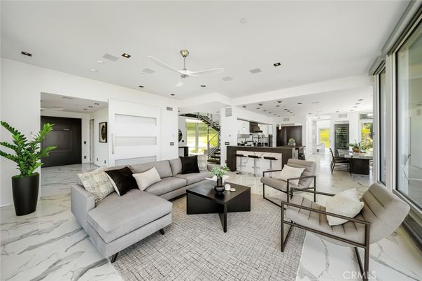 Interior, Kitchen, Living room, Marble, Recessed Lighting