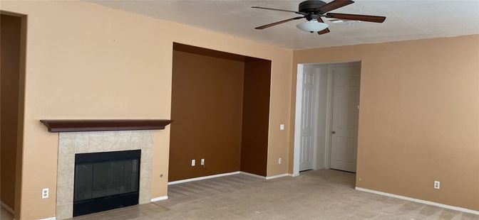 Empty room, Fireplace, Interior