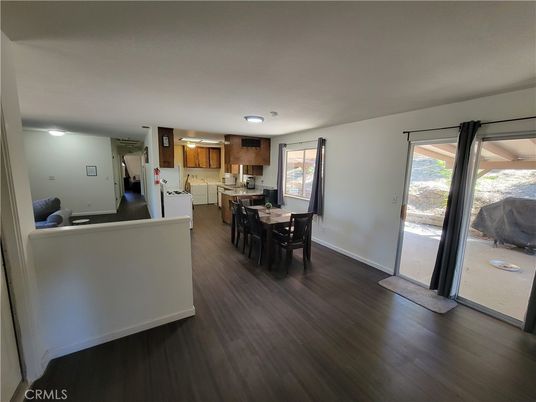Dining room, Interior, Kitchen, Recessed Lighting, Wood Texture Flooring