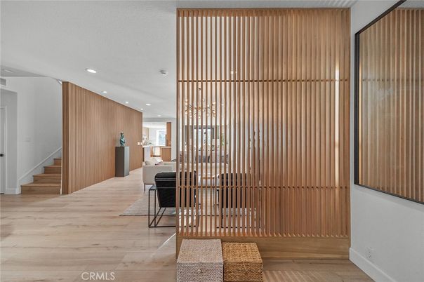 Interior, Recessed Lighting, Wood Texture Flooring, Wooden Walls