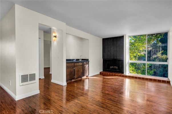 Empty room, Fireplace, Interior, Wood Texture Flooring