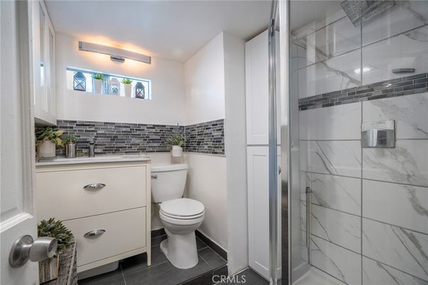 Bathroom, Glass Shower, Interior, Marble Walls