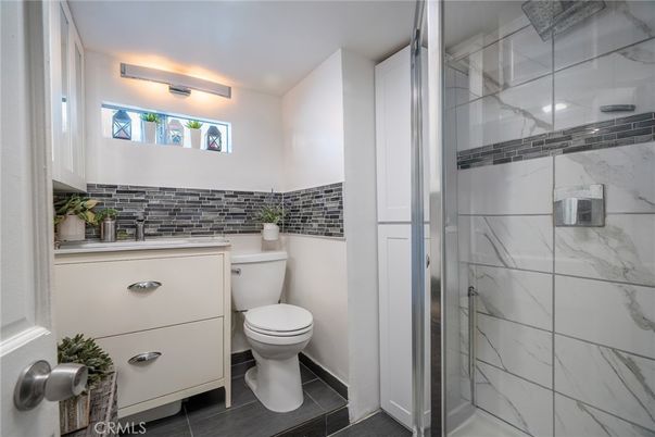 Bathroom, Glass Shower, Interior, Marble Walls