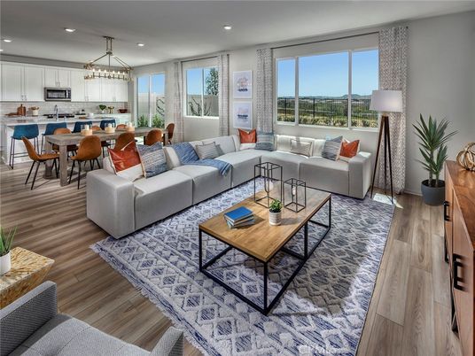 Dining room, Interior, Kitchen, Living room, Pendant Lights, Recessed Lighting, Wood Texture Flooring