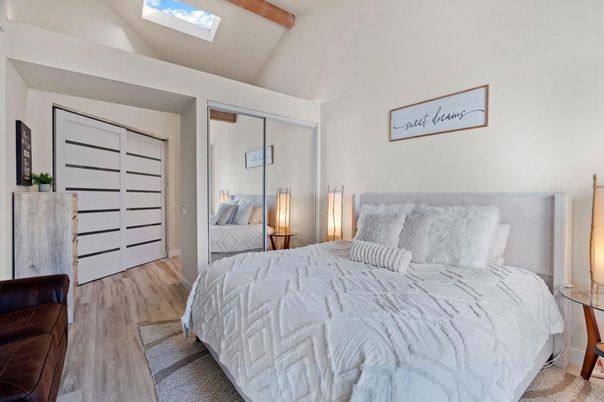 Bedroom, Interior, Wooden Beams, Wood Texture Flooring