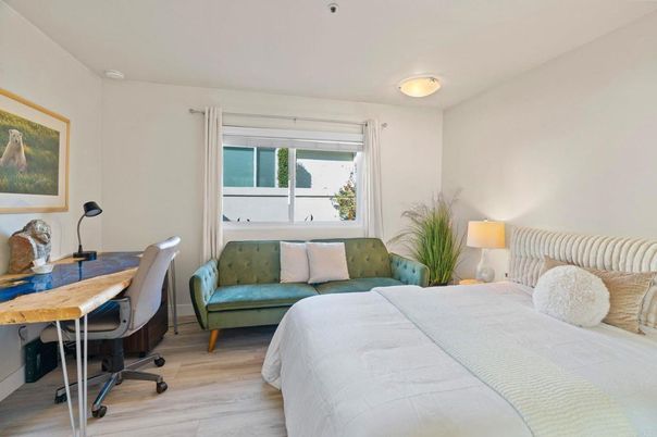 Bedroom, Home Office, Interior, Wood Texture Flooring