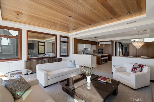 Chandelier, Dining room, Interior, Kitchen, Living room, Pendant Lights, Recessed Lighting, Wooden Ceilings