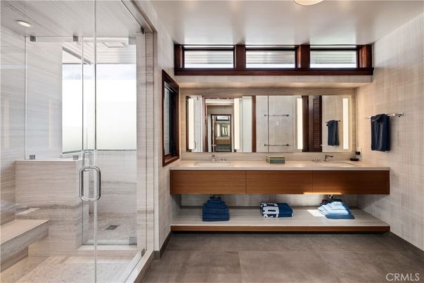 Bathroom, Dual Sink Vanities, Glass Shower, Interior