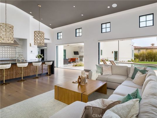 Interior, Kitchen, Living room, Pendant Lights, Recessed Lighting, Wood Texture Flooring