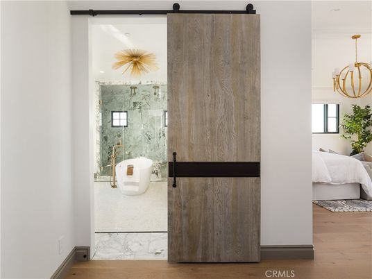 Bathroom, Bedroom, Interior, Pendant Lights, Wood Texture Flooring