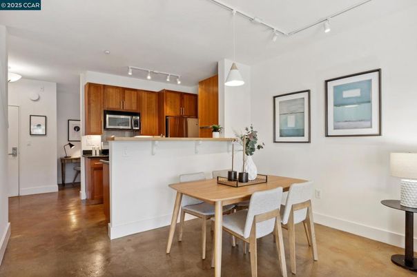 Dining room, Interior, Kitchen, Pendant Lights, Stainless Steel Appliances