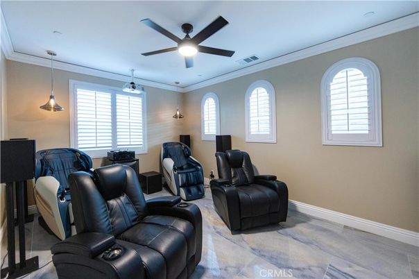 Home Theatre Room, Interior, Pendant Lights