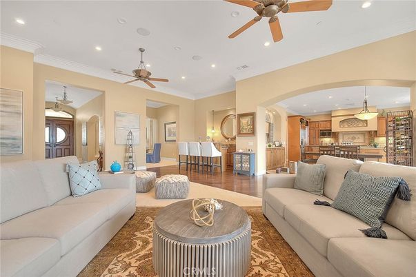 Dining room, Interior, Kitchen, Living room, Pendant Lights, Recessed Lighting, Wood Texture Flooring