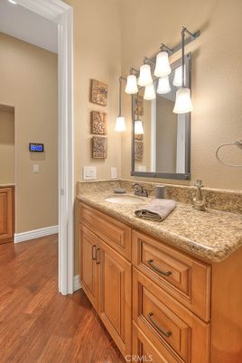 Bathroom, Dual Sink Vanities, Interior, Wood Texture Flooring