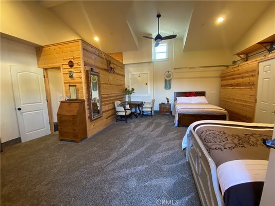 Bedroom, Dining room, Interior, Recessed Lighting, Wooden Walls