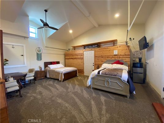 Bedroom, Interior, Recessed Lighting, Wooden Walls