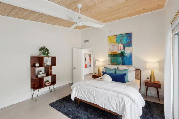 Bedroom, Interior, Wooden Ceilings