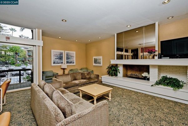 Dining room, Fireplace, Interior, Living room, Recessed Lighting