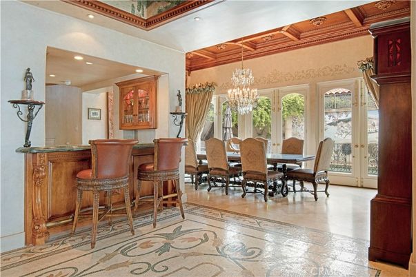 Chandelier, Dining room, Interior, Recessed Lighting