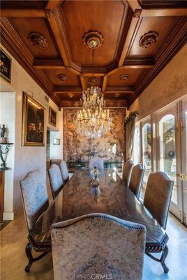 Chandelier, Dining room, Interior, Wooden Beams, Wooden Ceilings