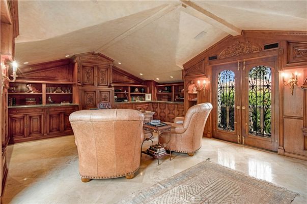 Home Office, Interior, Recessed Lighting, Wooden Walls