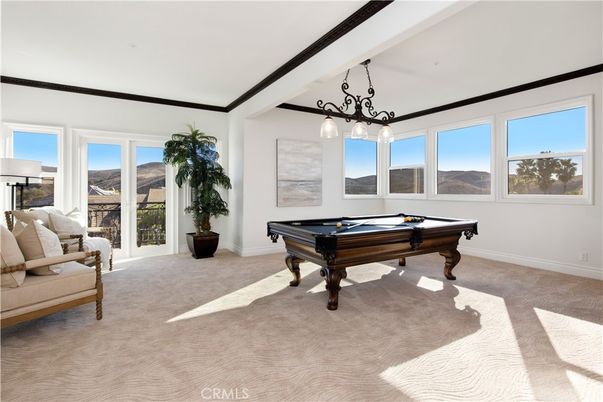 Billiard Table, Game Room, Interior, Pendant Lights