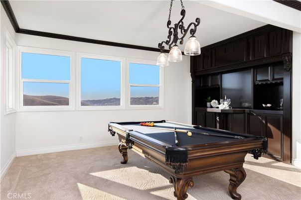 Billiard Table, Game Room, Interior, Pendant Lights