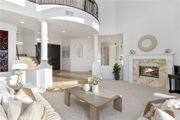 Fireplace, Interior, Living room, Recessed Lighting