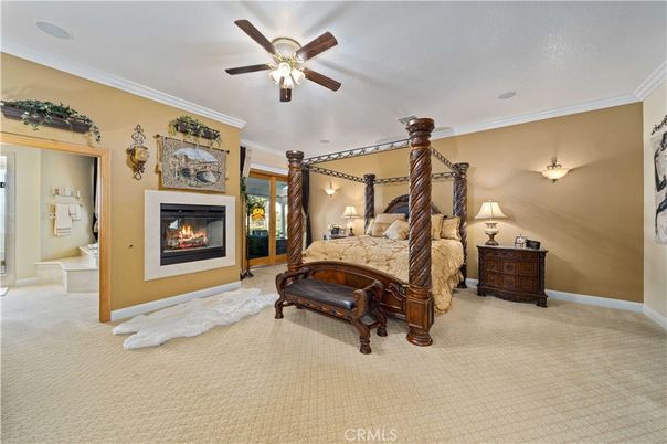 Bedroom, Fireplace, Interior