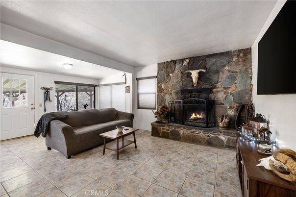 Fireplace, Interior, Living room, Stone Walls