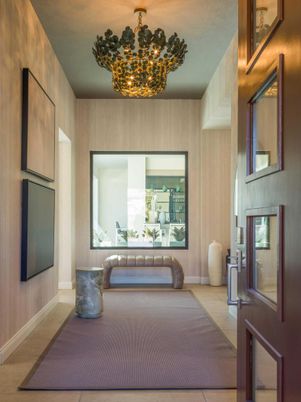 Chandelier, Interior, Wooden Walls
