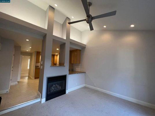 Empty room, Fireplace, Interior, Recessed Lighting