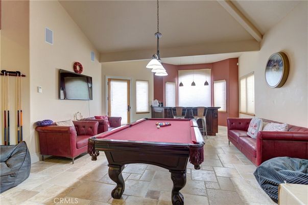 Billiard Table, Game Room, Interior, Pendant Lights