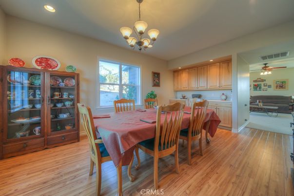 Chandelier, Dining room, Interior, Recessed Lighting, Wood Texture Flooring
