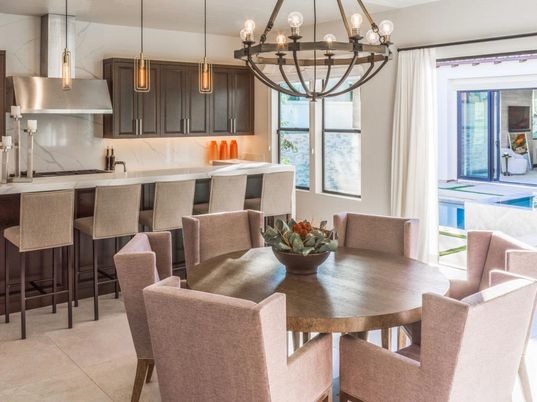 Chandelier, Dining room, Interior, Kitchen, Pendant Lights