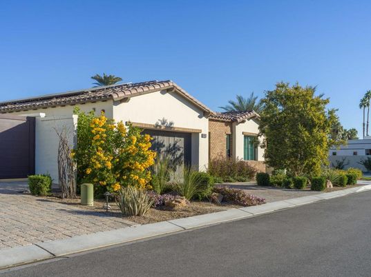 Attached, Exterior, Facade, Brick Facade, Spanish Mediterranean