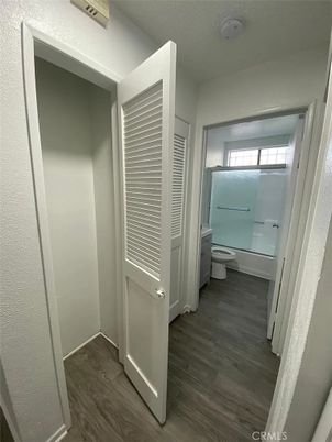 Bathroom, Glass Shower, Interior, Wood Texture Flooring