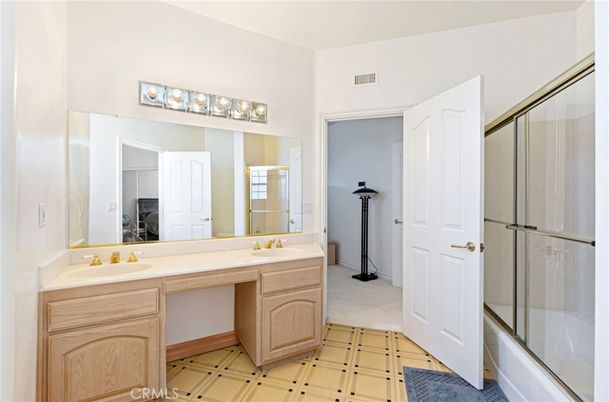 Bathroom, Dual Sink Vanities, Glass Shower, Interior