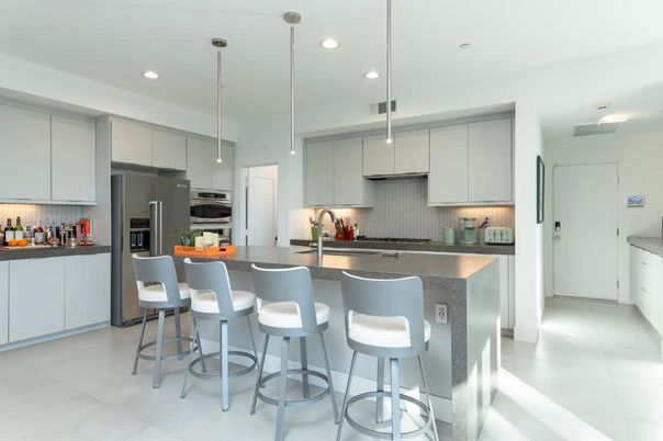 Interior, Kitchen, Pendant Lights, Recessed Lighting, Stainless Steel Appliances