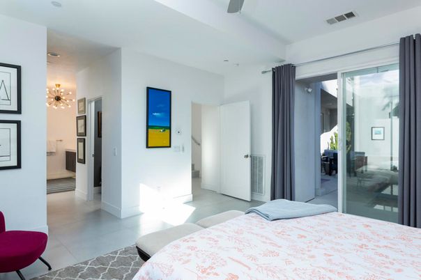Bedroom, Interior, Pendant Lights, Recessed Lighting