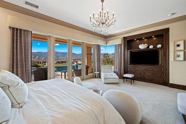 Bedroom, Chandelier, Interior