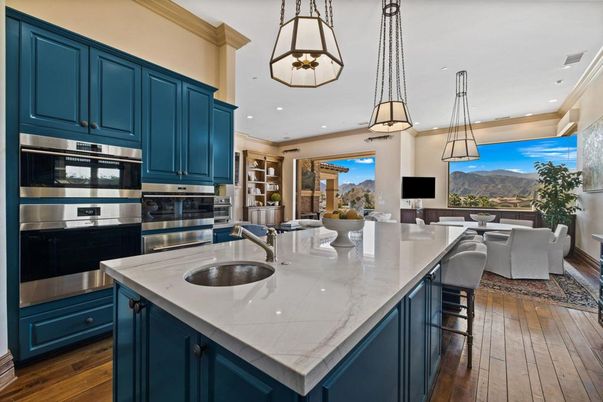 Dining room, Interior, Kitchen, Living room, Pendant Lights, Recessed Lighting, Stainless Steel Appliances, Wood Texture Flooring