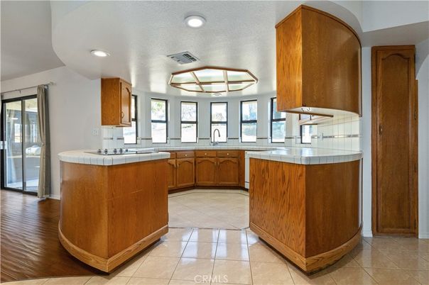 Interior, Kitchen, Recessed Lighting, Tile Countertops
