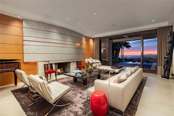Fireplace, Interior, Living room, Recessed Lighting, Wooden Walls