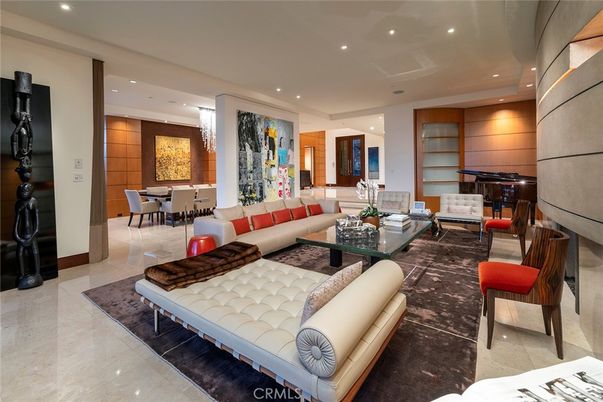 Dining room, Interior, Living room, Piano, Recessed Lighting